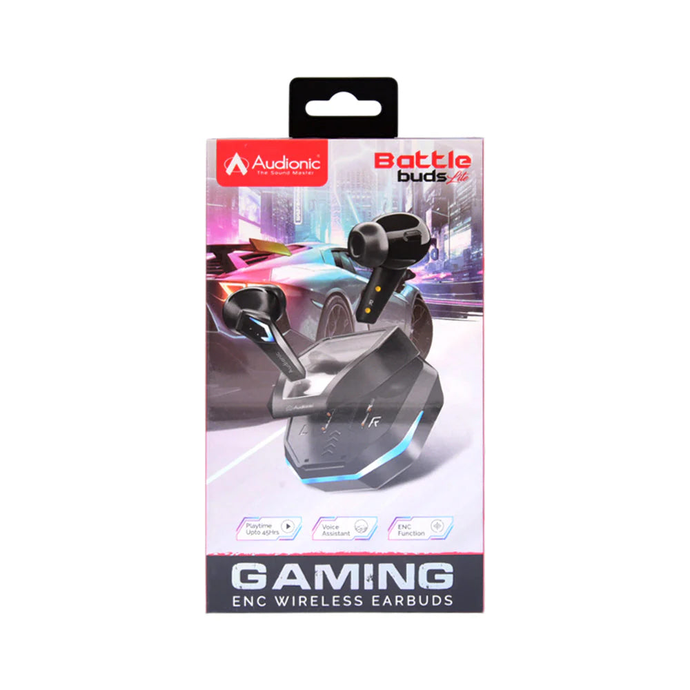 Audionic Battle Buds Neo – Low Latency Gaming Earbuds with Quad Mic & ENC