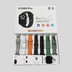S1000 Pro Series 10 Smart Watch – Futuristic Design & 7-in-1 Luxury Strap Edition
