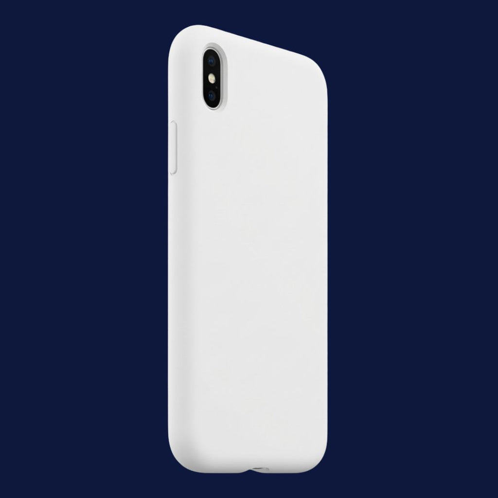 Premium Apple iPhone XS Silicone Case - Soft-Touch Liquid Silicone Cover - White