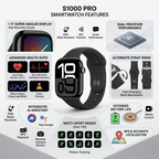 S1000 Pro Series 10 Smart Watch – Futuristic Design & 7-in-1 Luxury Strap Edition