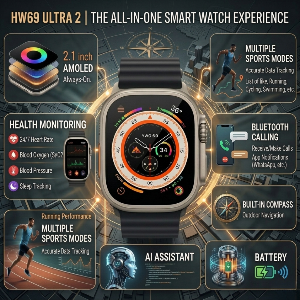 HW69 Ultra 2: The Ultimate All-In-One Smart Watch Experience