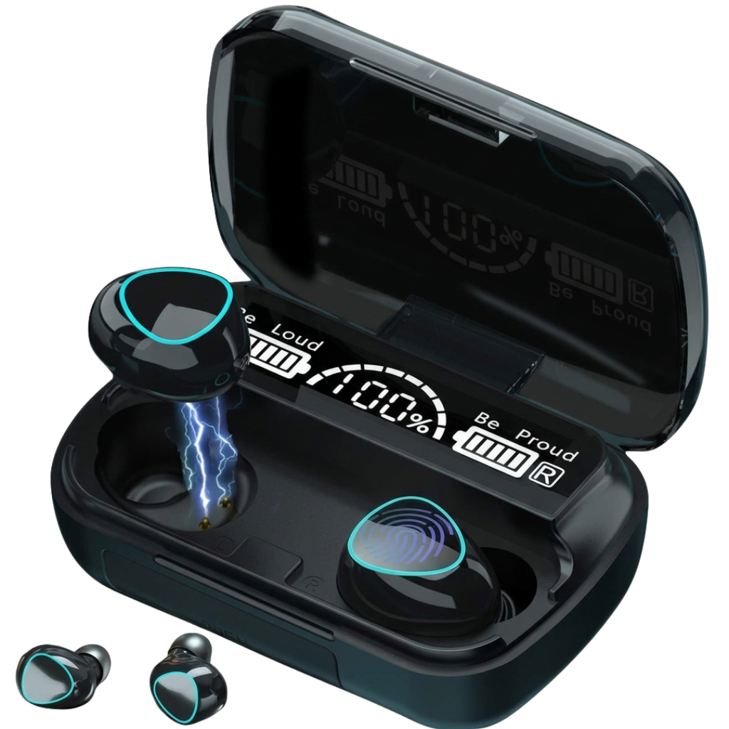M10 TWS Wireless Earbuds: Bluetooth 5.3, 3500mAh Power Bank Case & Smart LED Display with Hi-Fi Deep Bass Sound