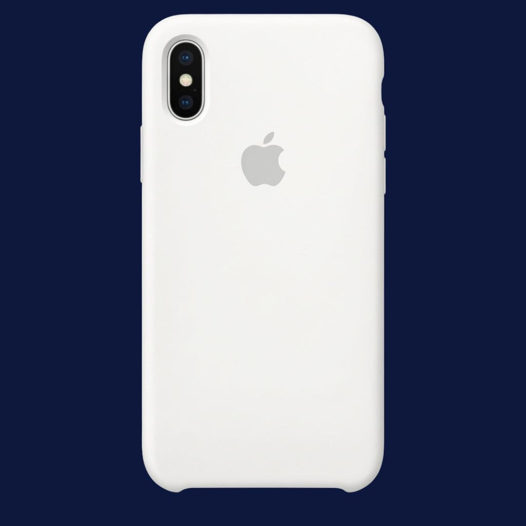 Premium Apple iPhone XS Silicone Case - Soft-Touch Liquid Silicone Cover - White