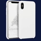 Premium Apple iPhone XS Silicone Case - Soft-Touch Liquid Silicone Cover - White